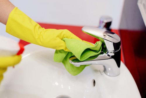 Room-by-room move in cleaning checklist with cleaning tools