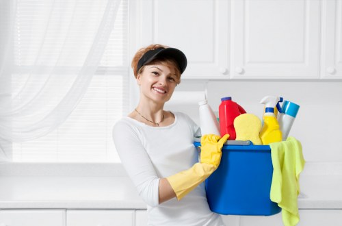 Streak-free glass after professional window cleaning service