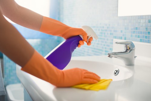 Deep carpet cleaning process with steam extraction equipment
