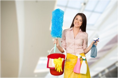 Disinfected office restroom and high-touch surfaces