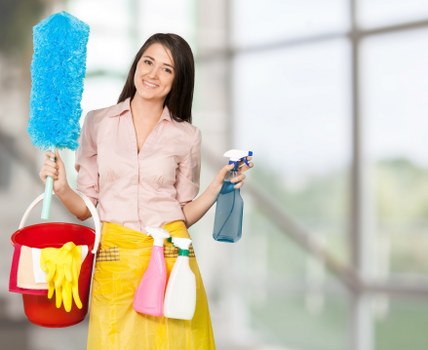 Deep cleaning supplies ready for end of tenancy cleaning