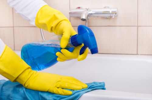 Detailed post-construction cleaning of windows and fixtures